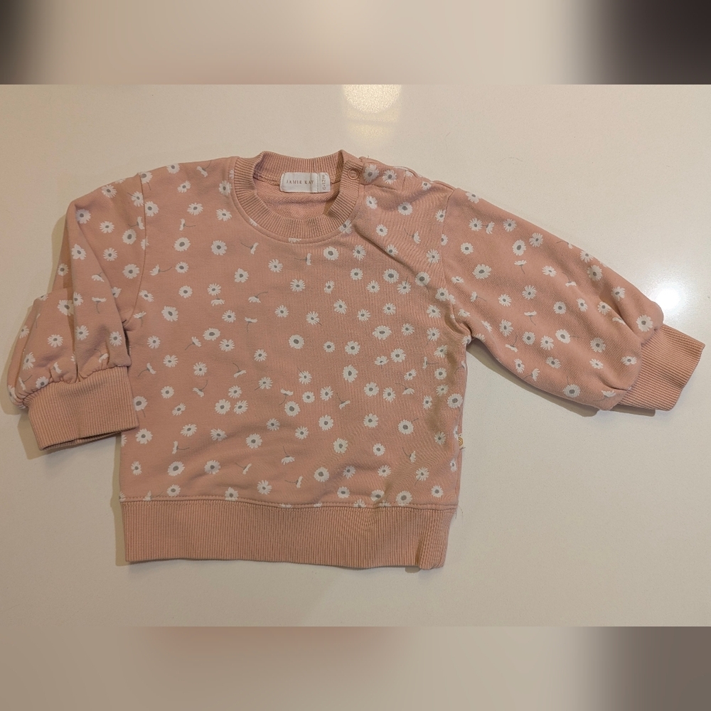 Jamie Kay Floral Blush Pink Sweater
